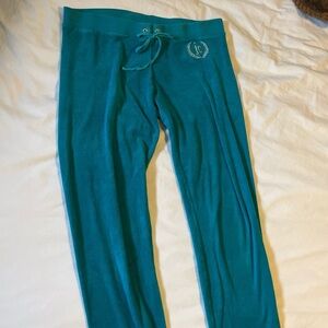 Juicy Couture Teal cropped sweat Pants